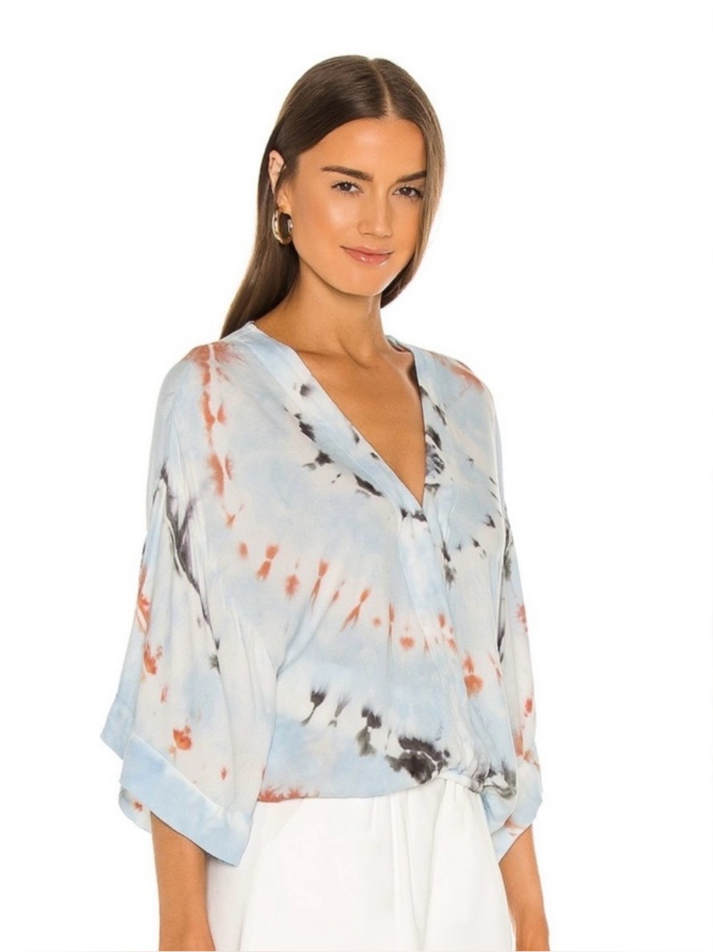 Brand New Young, Fabulous & Broke Tia Blouse in Tangerine Radical Wash in Small
